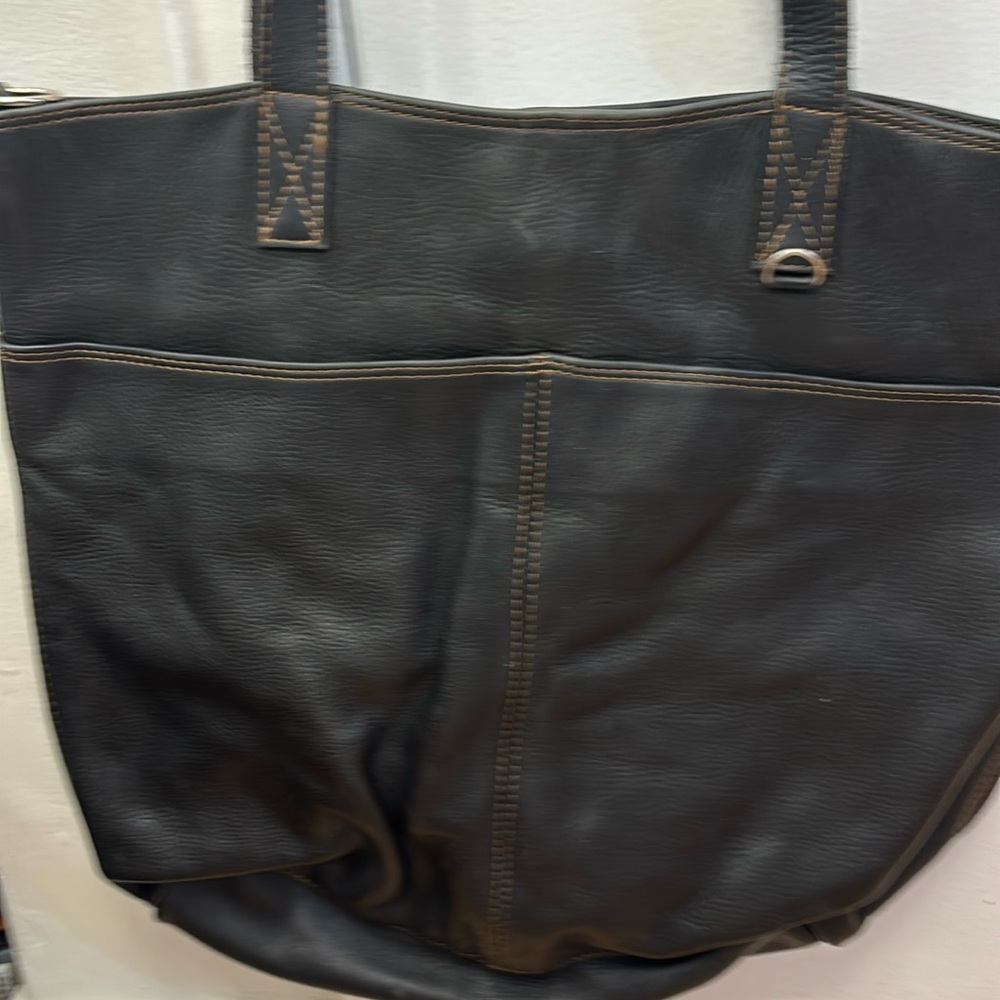 Stone Ridge Large Hobo Pebbled Dark Brown Leather